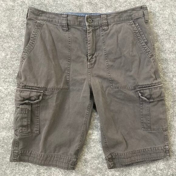 Carbon 2 Cobalt Cargo Shorts Mens 34W Gray Outdoors Hiking Utility - Picture 1 of 7